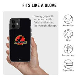 DailyObjects Black & Red No Internet Stride 2.0 iPhone 12 Mini  Back Case image 3