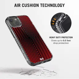 DailyObjects Red & Black  Rhombus Stride 2.0 iPhone 13 Mini Back Case image 3