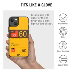 DailyObjects Yellow & Black LH Cassette Stride Printed IPhone13 Back Case image 4