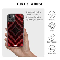 DailyObjects Red & Black  Rhombus Stride 2.0 iPhone 13 Mini Back Case image 4