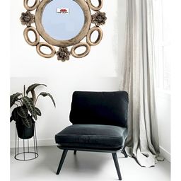 VAS collection home Textured Wood Round Wall Mirror-image-18