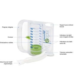 Breathing Exercise Device for Lungs, Deep Breathing Trainer for Adults - 4000ml Volume Measurement with Flow Rate Indicator, Breathing Exerciser for Lung image 2