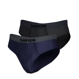 Man Matters Pack of 2 Solid Briefs with Anti Microbial and Micro Modal Finish image 2
