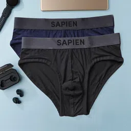 Man Matters Pack of 2 Solid Briefs with Anti Microbial and Micro Modal Finish image 4