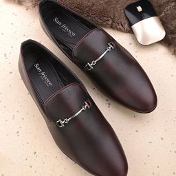 San Frissco Men Round Toe Slip On Formal Shoes-image-81