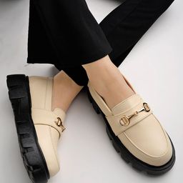 Shoetopia Girls Embellished Comfort Insole Horsebit Loafers-39