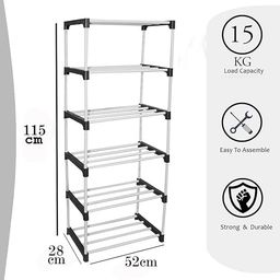 lotspek 6 Layer Eco-Friendly Book Stand for Bedroom, Office & Library Expandable & Stackable Storage for Home & Office Space-Saving Leaning Bookcase for Modern Interiors Open Bookcase for Home,& Study image 2