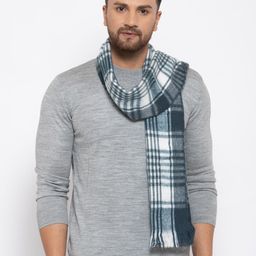 513 Men Grey & White Woven Muffler-image-44