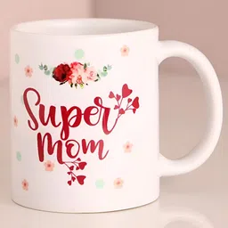 fnp White & Red Printed Ceramic Glossy Mug 325ml-image-56