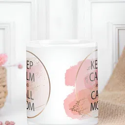 fnp White & Pink Typography Printed Ceramic Glossy Mug 325ml-7