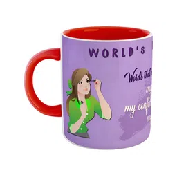 ARTBUG Red & Purple Printed Ceramic Microwave Safe Glossy Finish Mug 350 ml-22