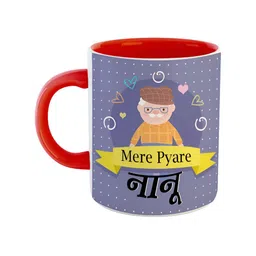 ARTBUG Red & White Printed Ceramic Glossy Mug 350 ml-47