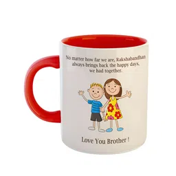 ARTBUG Red Printed Ceramic Glossy Mug 350 ml-37
