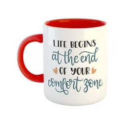 ARTBUG Red Printed Ceramic Glossy Mug 350 ml-46