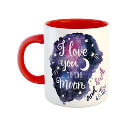 ARTBUG Red & White Printed Ceramic Glossy Mug 350 ml-9