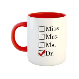 ARTBUG Red Printed Ceramic Glossy Mug 350 ml-17