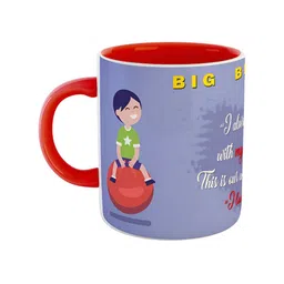 ARTBUG Red & Blue Printed Ceramic Glossy Mug 350 ml-5