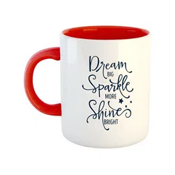 ARTBUG Red White Printed Ceramic Glossy Mug 350 ml-image-52