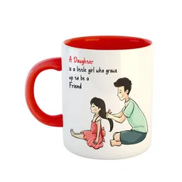 ARTBUG Red & White Ceramic Printed Glossy Mug-22