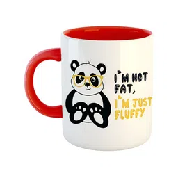 ARTBUG Red & White Printed Ceramic Glossy Core Mugs 330 ml-0