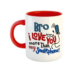 ARTBUG Red & White Typography Printed Ceramic Glossy Mug 350 ml-13