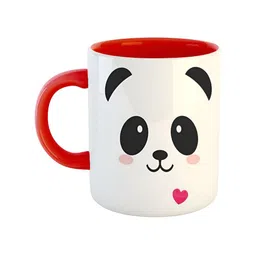 ARTBUG Red & White Printed Ceramic Glossy Mug 350 ml-33