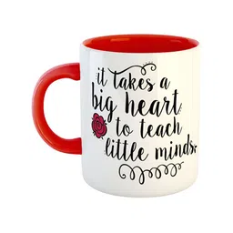 ARTBUG Red & White Printed Ceramic Glossy Mug 350ml-56