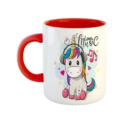 ARTBUG Red & White Ceramic Printed Glossy Mug-19