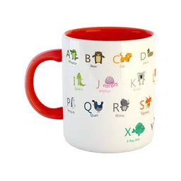 ARTBUG Red & White Printed Ceramic Glossy Mug 350 ml-26