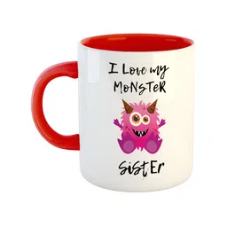 ARTBUG Red Printed Ceramic Glossy Mug-31