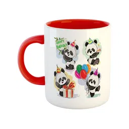 ARTBUG Red & White Panda Printed Ceramic Glossy Mug 350 ml-38