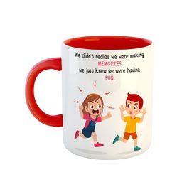 ARTBUG Red & White Printed Ceramic Glossy Mug 350 ml-26