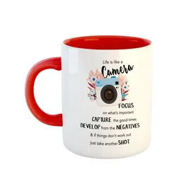 ARTBUG Red Printed Ceramic Glossy Mug 350 ml-24