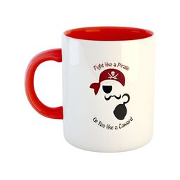 ARTBUG Red Printed Ceramic Glossy Mug 350 ml-38