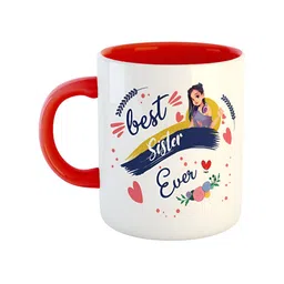 ARTBUG Red & White Printed Ceramic Glossy Mug 350 ml-29