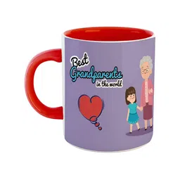 ARTBUG Red & Purple Dishwasher Safe Printed Ceramic Glossy Mug-51
