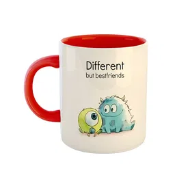 ARTBUG Red & White Printed Ceramic Glossy Mugs 350 ml-8