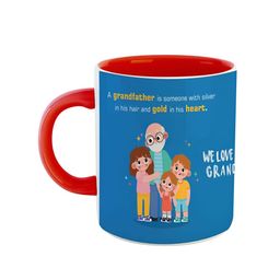 ARTBUG Red & White Printed Ceramic Glossy Mug 350ml-8