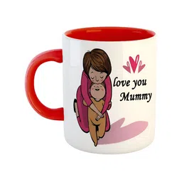 ARTBUG Red Printed Ceramic Glossy Mug-2