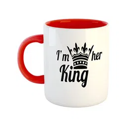 ARTBUG Red Printed Ceramic Glossy Mug 350 ml-33