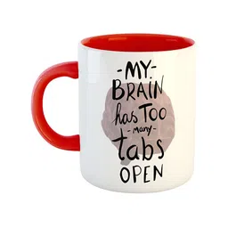 ARTBUG Red & White Ceramic Printed Glossy Mug-11