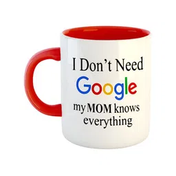 ARTBUG Red Printed Ceramic Glossy Mug-image-66