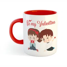 ARTBUG Red Printed Ceramic Glossy Mug-55