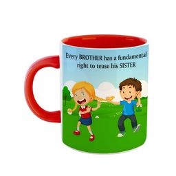 ARTBUG Red & Blue Ceramic Printed Glossy Mug-picture-2