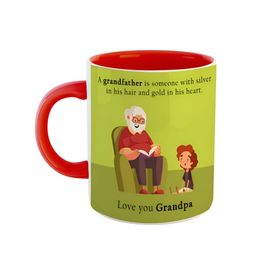 ARTBUG Red & Green Printed Ceramic Glossy Mugs 350 ml-7