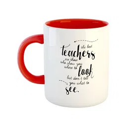 ARTBUG Red & White Printed Ceramic Glossy Mug 350 ml-8