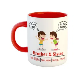 ARTBUG Red & White Printed Ceramic Glossy Mug 350ml-16