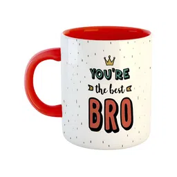 ARTBUG Red & White Printed Ceramic Glossy Mug 350 ml-27