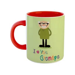 ARTBUG Red & Green Grandpa Printed Microwave Safe Ceramic Glossy Mug 350 ml-11
