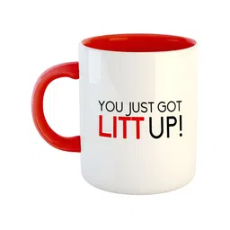 ARTBUG Red Printed Ceramic Glossy Mug-15